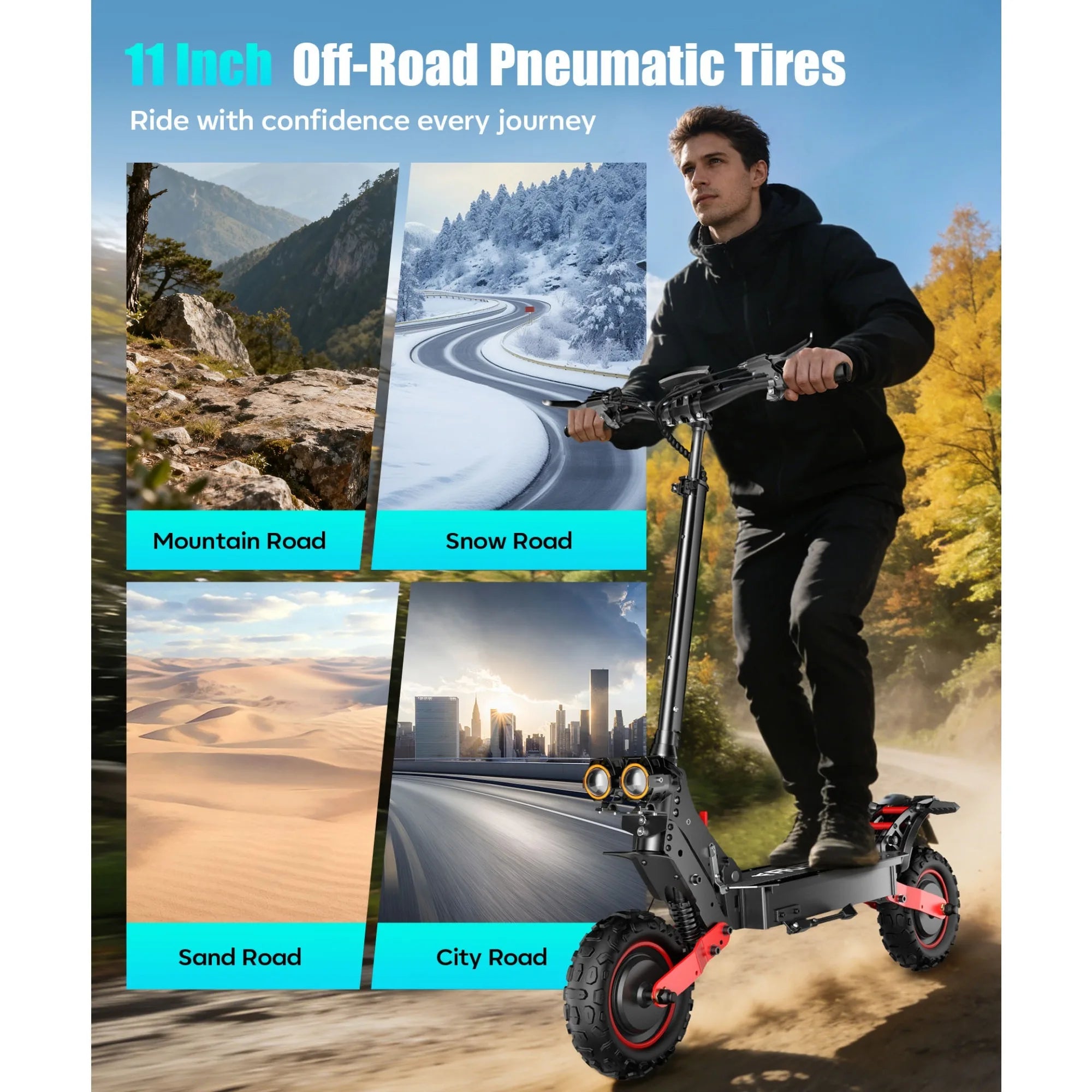 FREEBOY H6 ELECTRIC SCOOTER - Dual Motor, 48V - All-Terrain Power