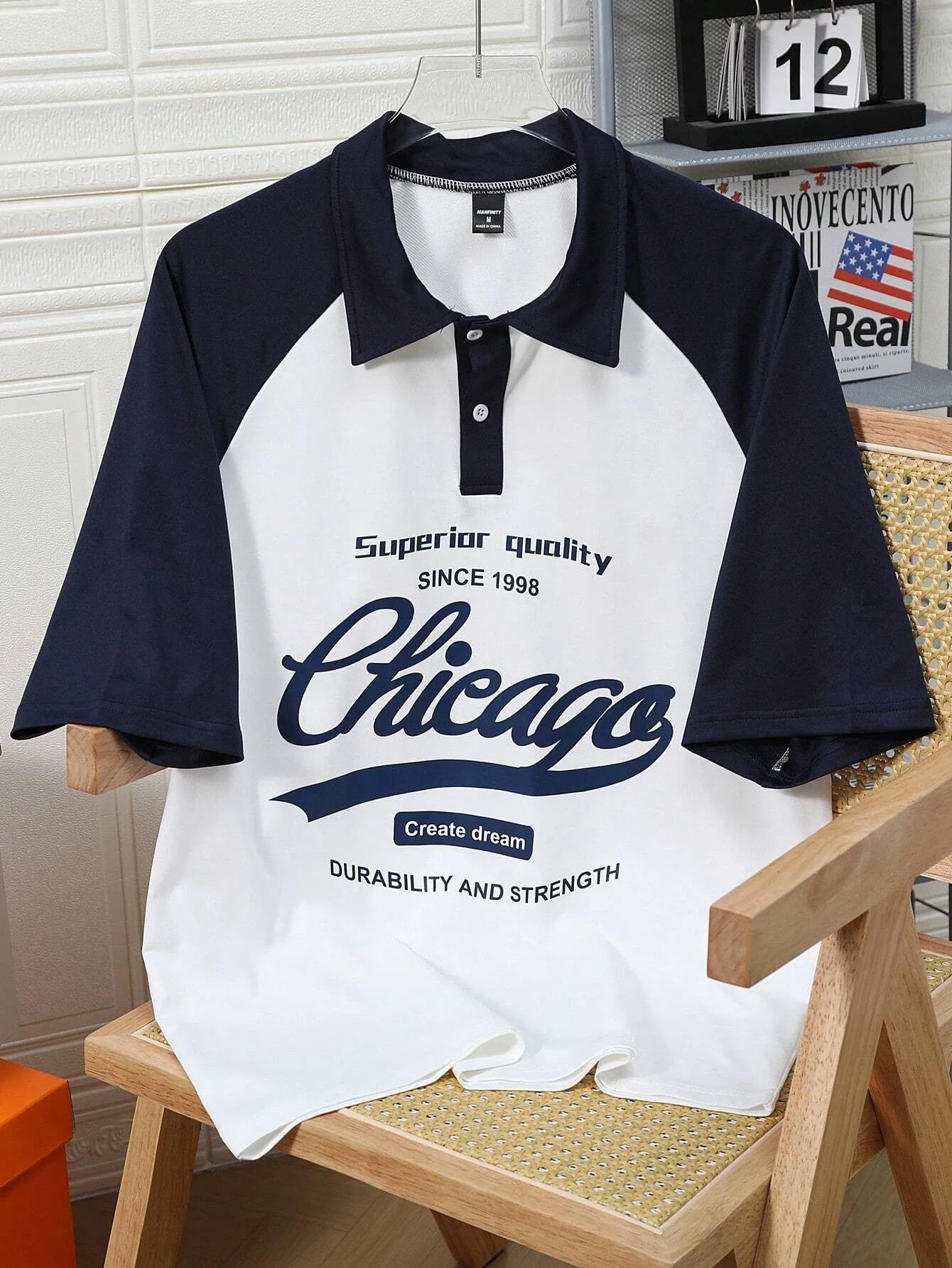 The new men's short-sleeved POLO shirt for summer 2025 is casual, fashionable, and soft, with 3D letter pattern printing.