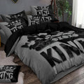 GREY & BLACK JACQUARD DUVET COVER SET - 6 Sizes EU/US/AU - Sharp Rooms
