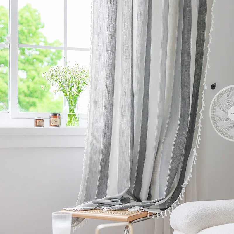 TASSEL JACQUARD CURTAINS - 500gsm, 14 Patterns, Rod Pocket - Textured Rooms
