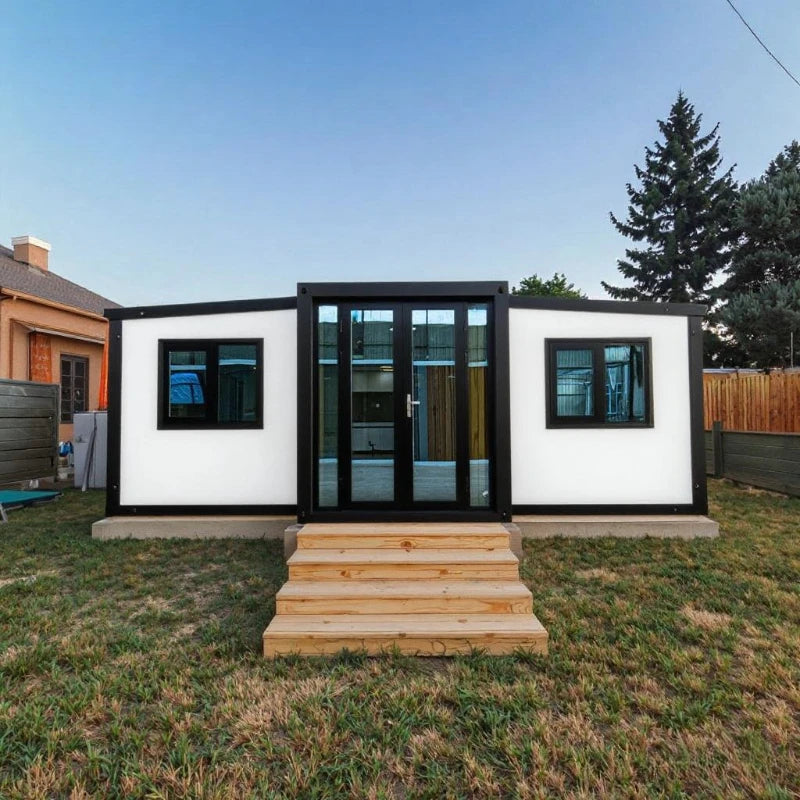 Wood Cladding Container House - Glass Cabin Forest Homestay Holiday Home