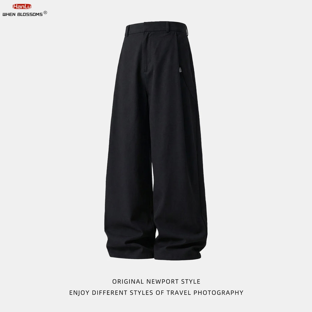 OLD PLEAT - Men's Pleated Wide Leg Trousers - Old Money Never Goes Out