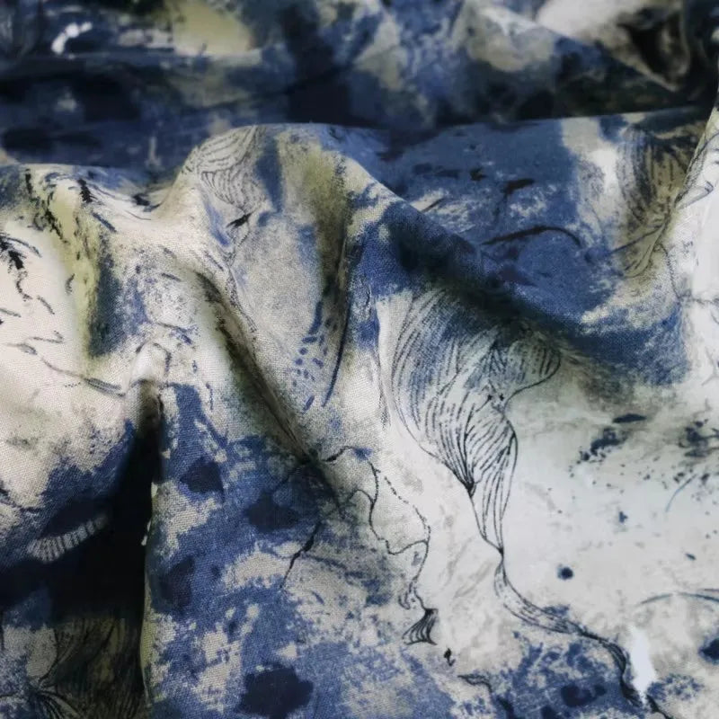 Tie-Dye Cotton Linen Fabric – 100x145cm