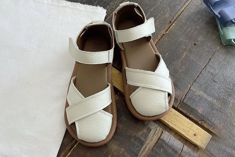 Careaymade-Genuine leather soft surfaces comfortable sandals,original big women's shoes,summer hollowed out women beach shoes