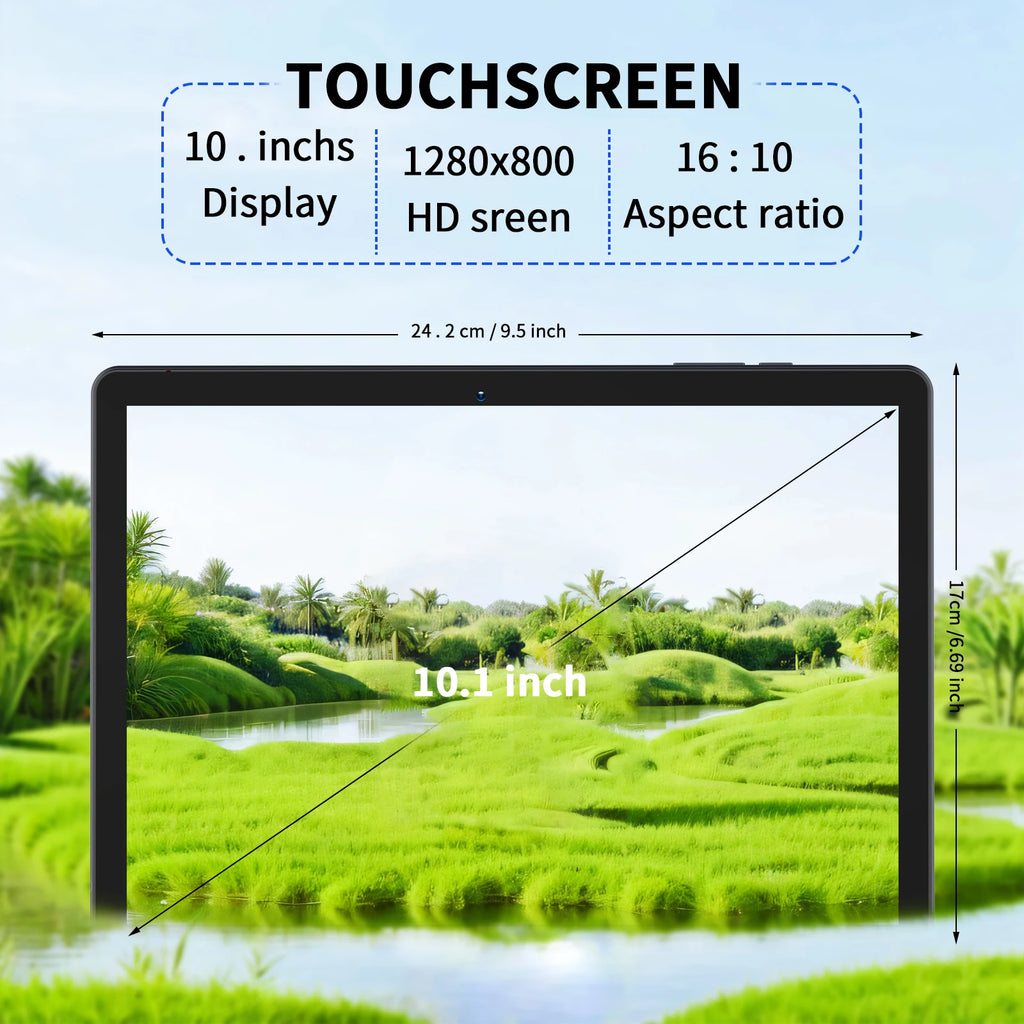 PRITOM 10.1" Android 13 Tablet - 4GB+64GB, 3G SIM, 6000mAh