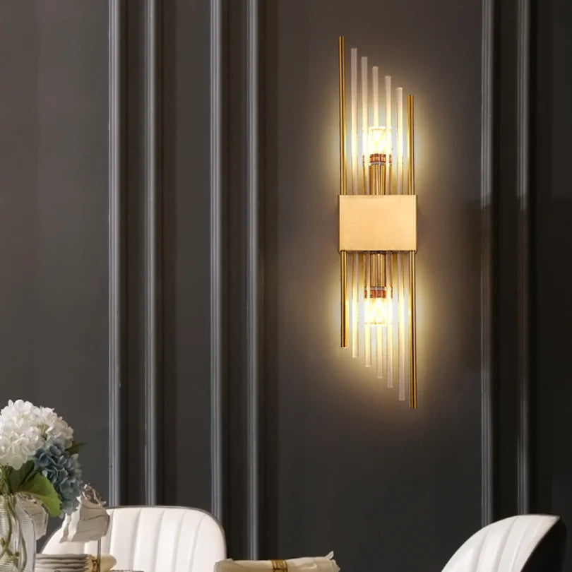 Crystal LED Wall Sconce – Black/Gold, 2 Styles, S/L