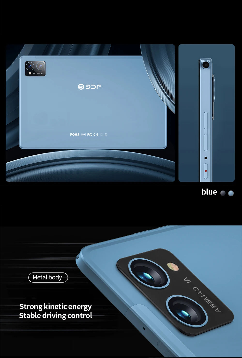 BDF P60 10.36" OLED - 8GB+512GB Android 13 4G Tablet