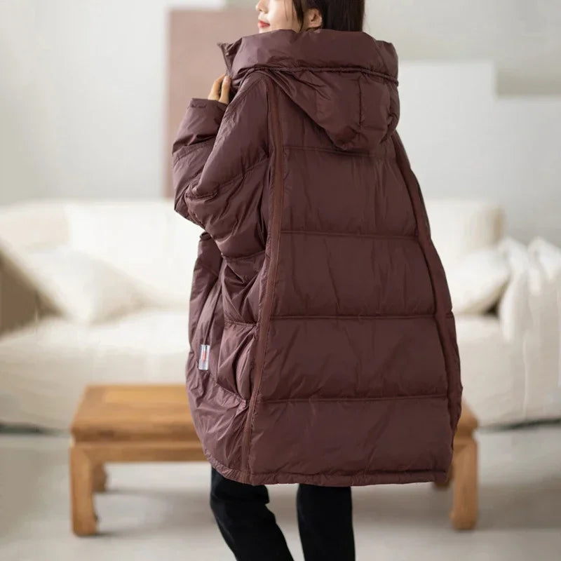 90% Duck Down Puffer Parka – Hooded Oversized Drawstring