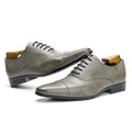 GREY GENT - Men's Fashionable Lace-Up Oxford Formal Shoes - Comfortable Gentleman's Social Dress Shoes
