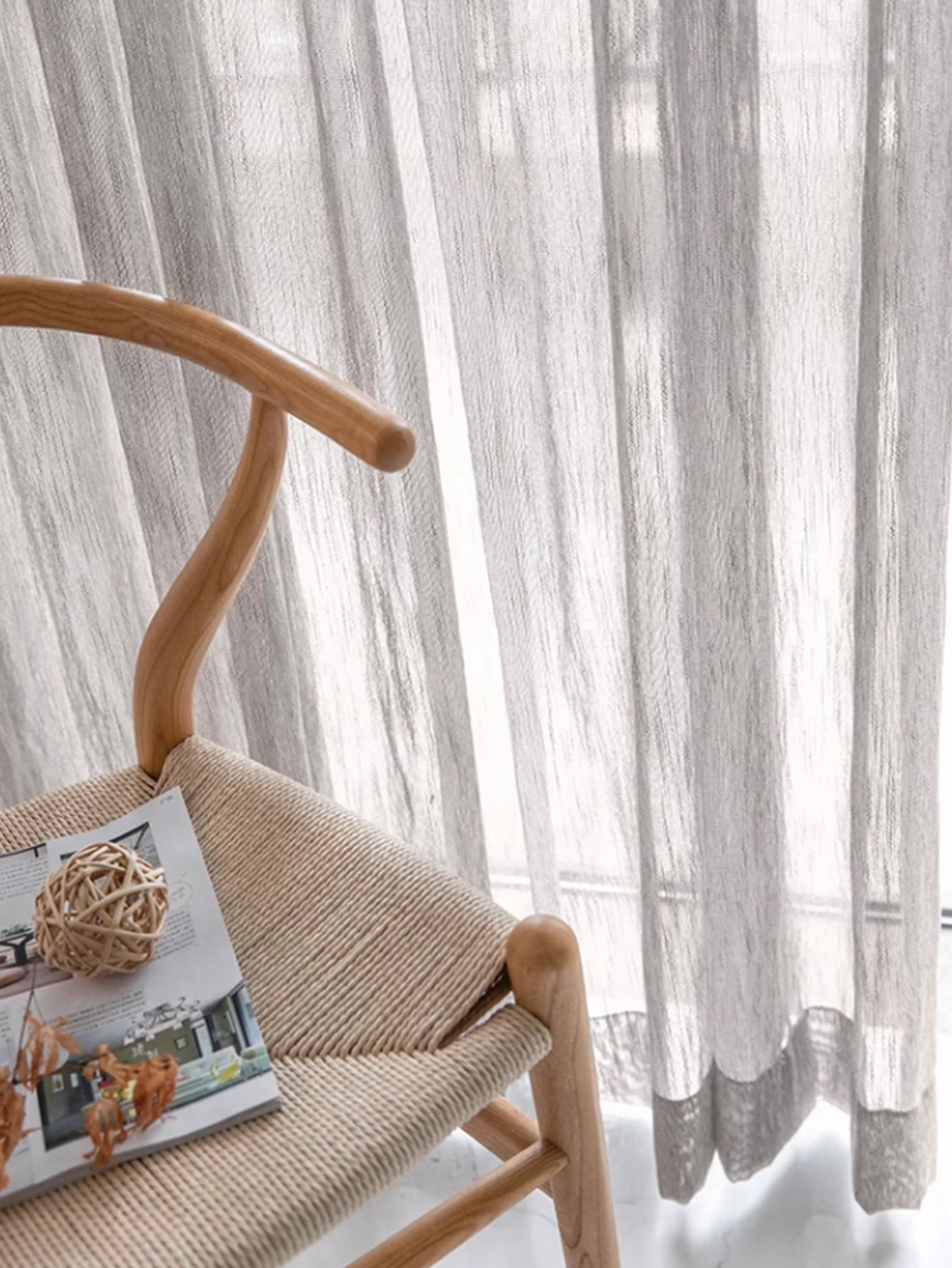 Korean grey solid color cotton linen curtain windproof heat insulation curtain for living room and bedroom