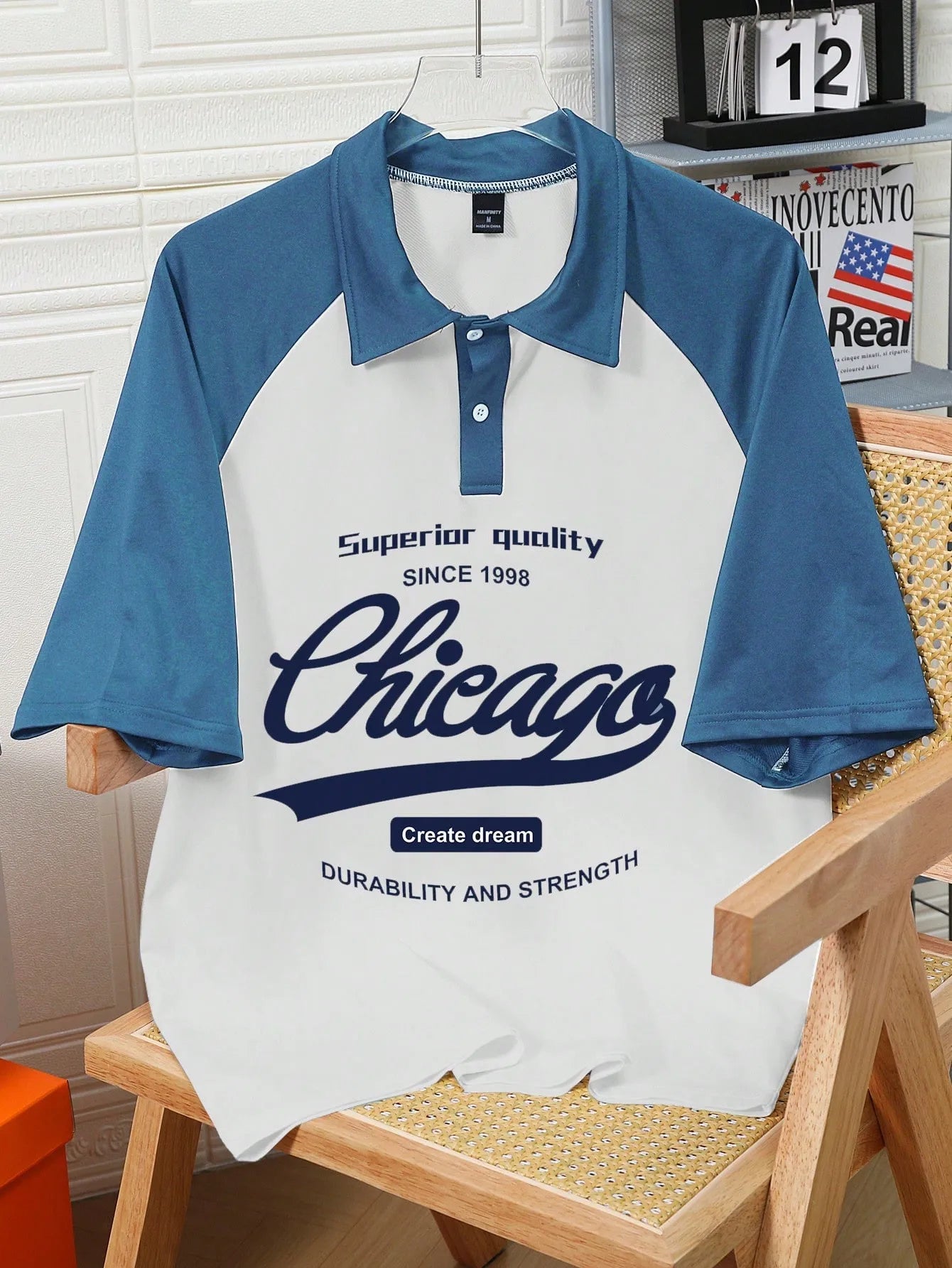 The new men's short-sleeved POLO shirt for summer 2025 is casual, fashionable, and soft, with 3D letter pattern printing.