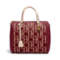 CHCH Embroidered Handbag - Vintage Letter Design Boston Bag