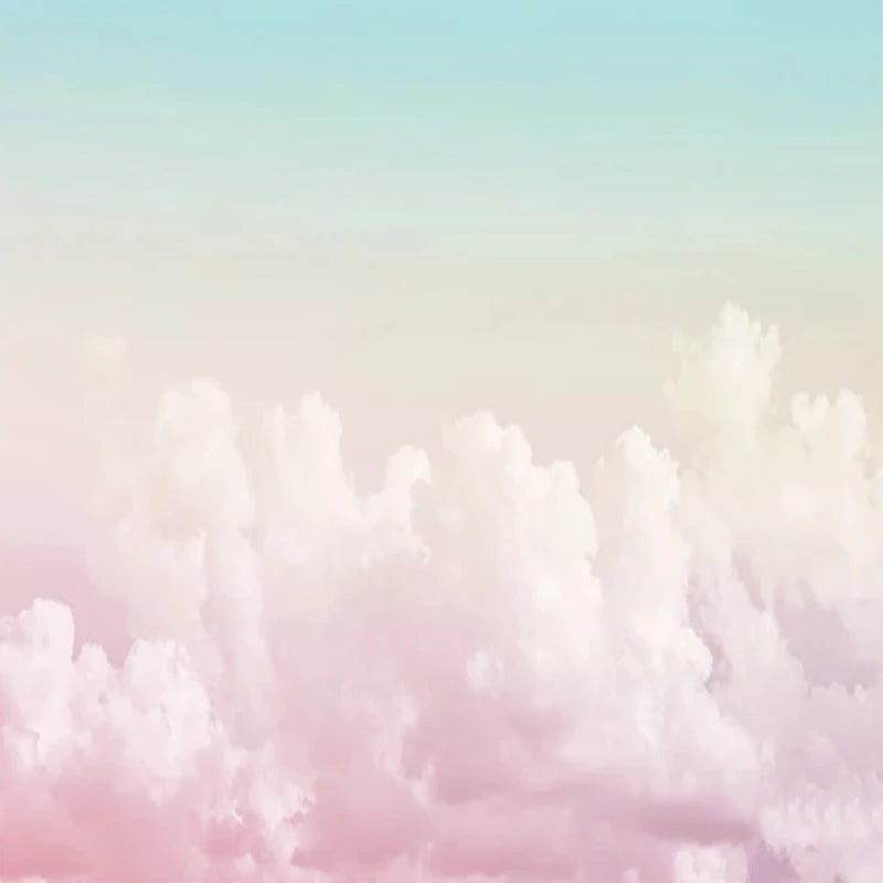 PINK SKY CLOUDS MURAL WALLPAPER - 7 Materials, Custom Size - Dreamy Rooms