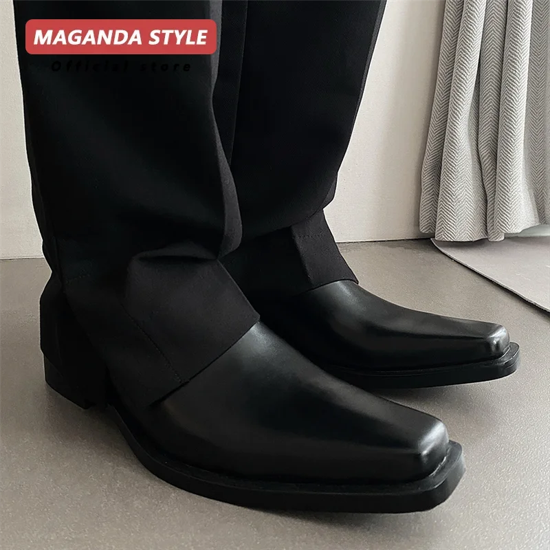 Unisex Chelsea Ankle Boots - Pointed Toe Side Zip Waterproof Low Heel