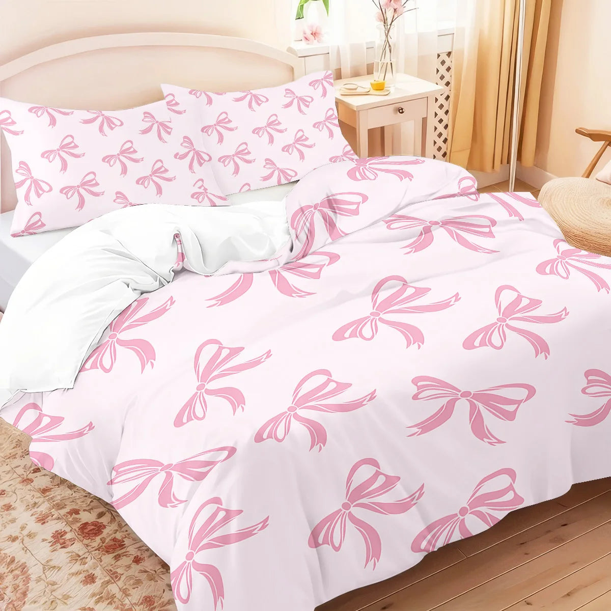 FLUTTER - Butterfly Print Duvet Cover Set - Soft, Dreamy & Bedroom-Ready