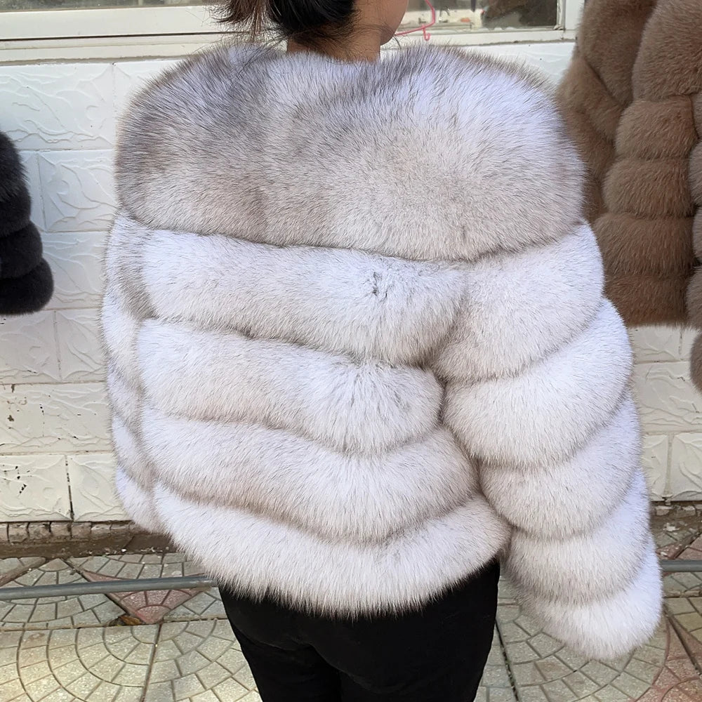 Frosted Muse - Fox Fur Jacket - Winter Nights