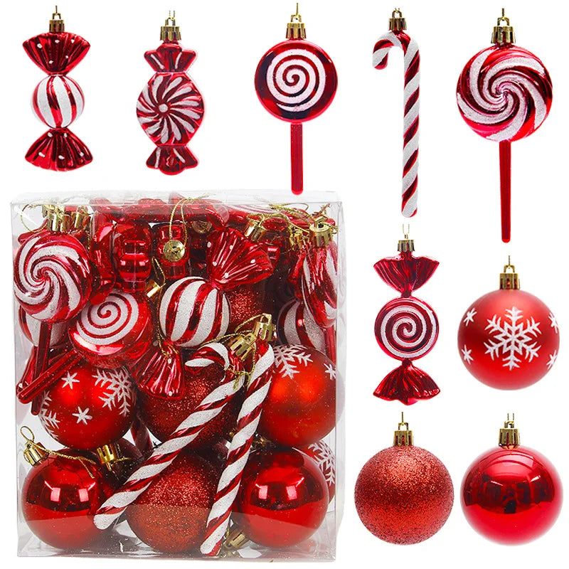 Special-Shaped Christmas Ornaments - 36 or 40 Pieces - Six Colours