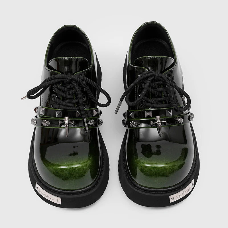 CHUNKY BRIT - Men's British Casual Leather Platform Loafers - Chunky Sole Office Oxford Dress Shoes