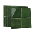 Dark Green Wall Tile Stickers Self-Adhesive PET+PU Waterproof Peel and Stick Backsplash for Kitchen Bathroom Home Decoration
