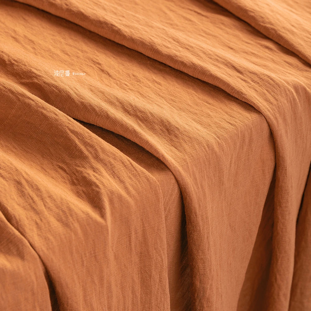 WASHED BAMBOO TEXTURE FABRIC - Soft Rayon Blend, 150cm Wide, 16 Colors - Light Touch