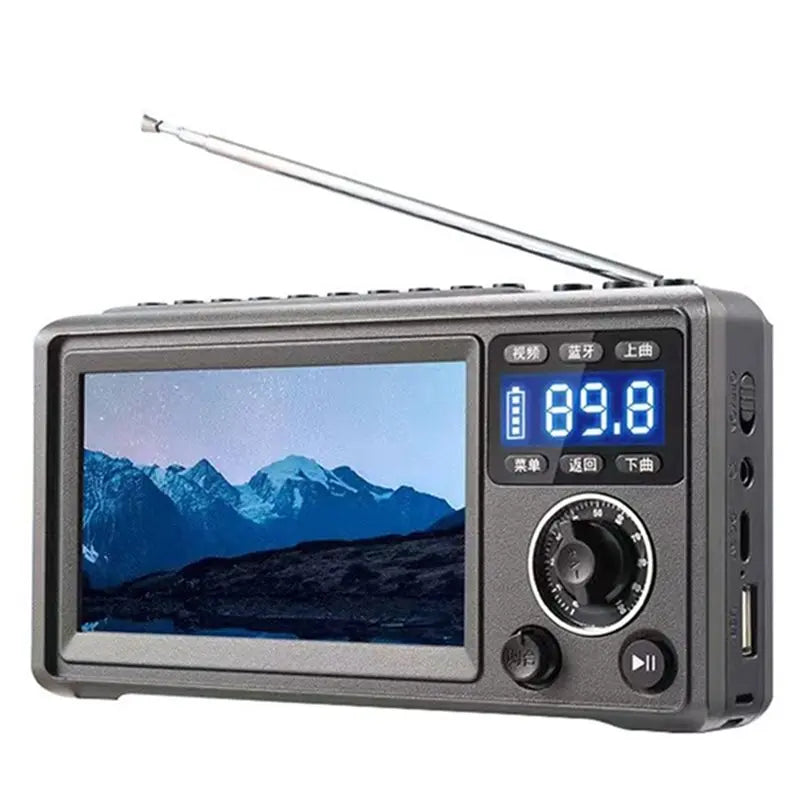 4.3 Inch HD Portable Video Player FM Radio Bluetooth Speaker