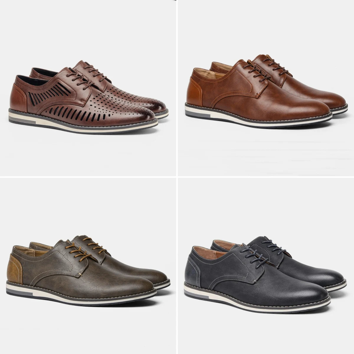 Men's Fashion Casual Loafers - Comfortable Lace-Up Shoes EU 39-47.5