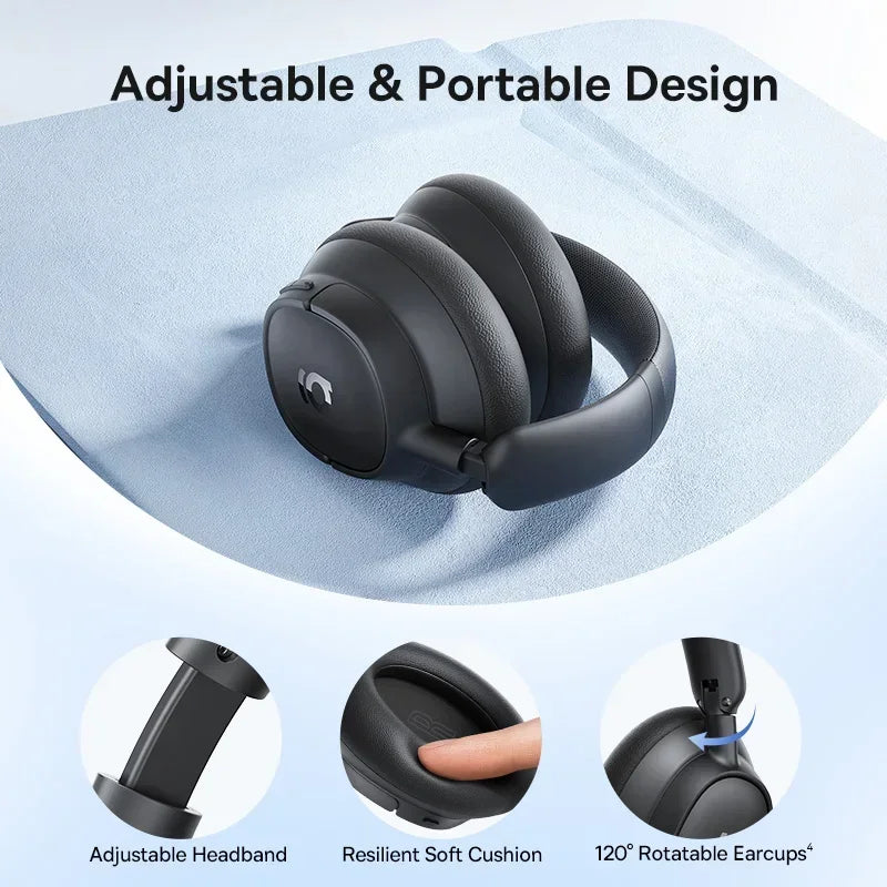 Baseus EH10 ANC Wireless Headphones – 45dB Adaptive Hi-Res LDAC Bluetooth 6.0 80H