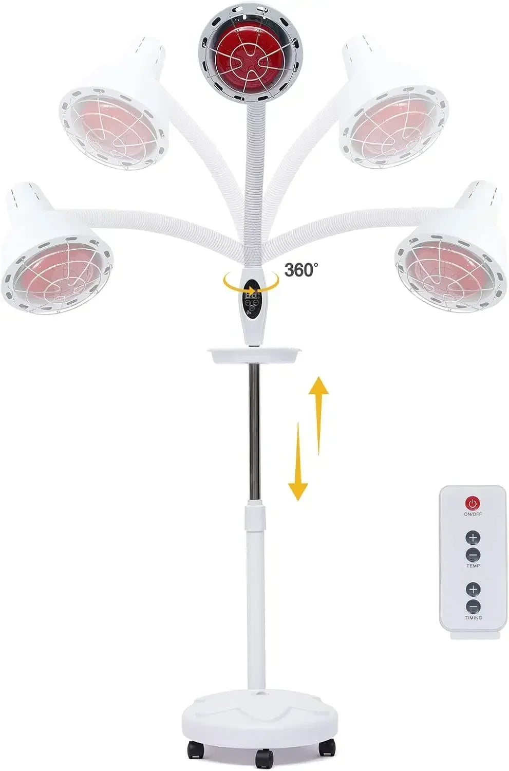 Infrared Heat Lamp 275W – 360° Rotatable with Timer