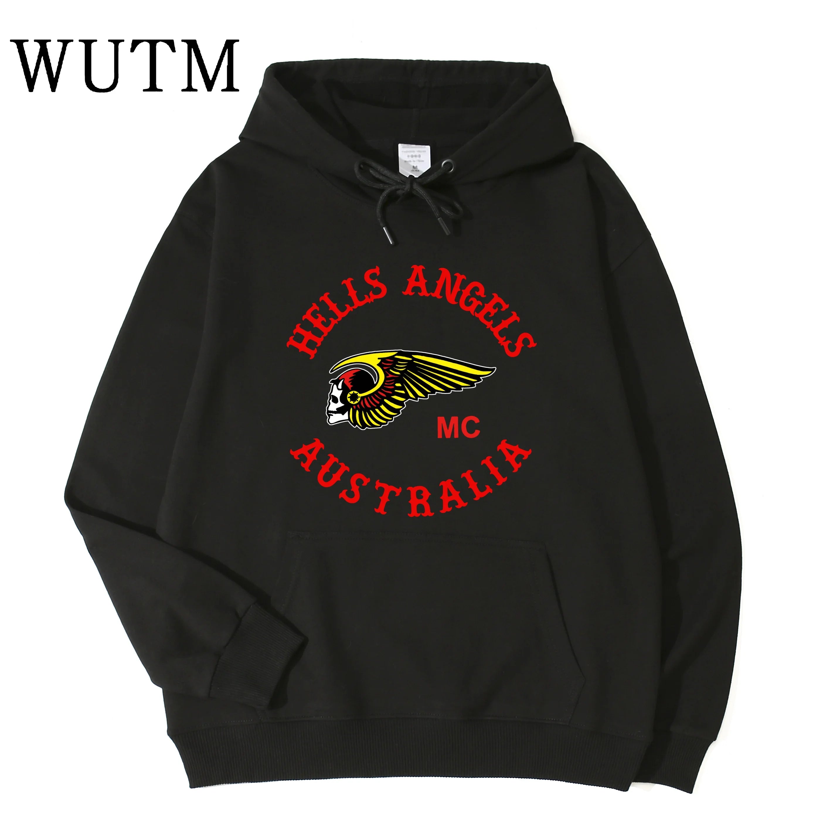 Biker Wing Skull Hoodie Australia Unisex Black Hoodie