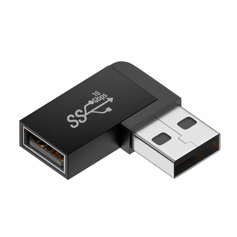 90 Degree USB 3.0 Male to Female Right Angle Extension Adapter USB Upward Elbow Adapter 10Gbps For Laptop PC Connector Converter