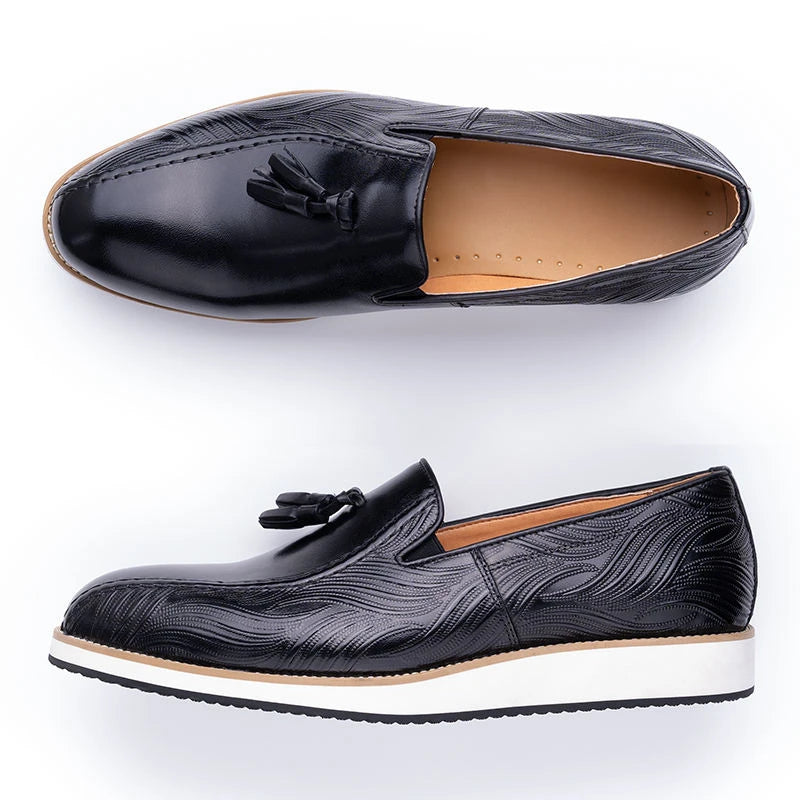 EVA STRIDE - Men's Genuine Leather Office Casual Shoes - Breathable EVA Rubber Sole