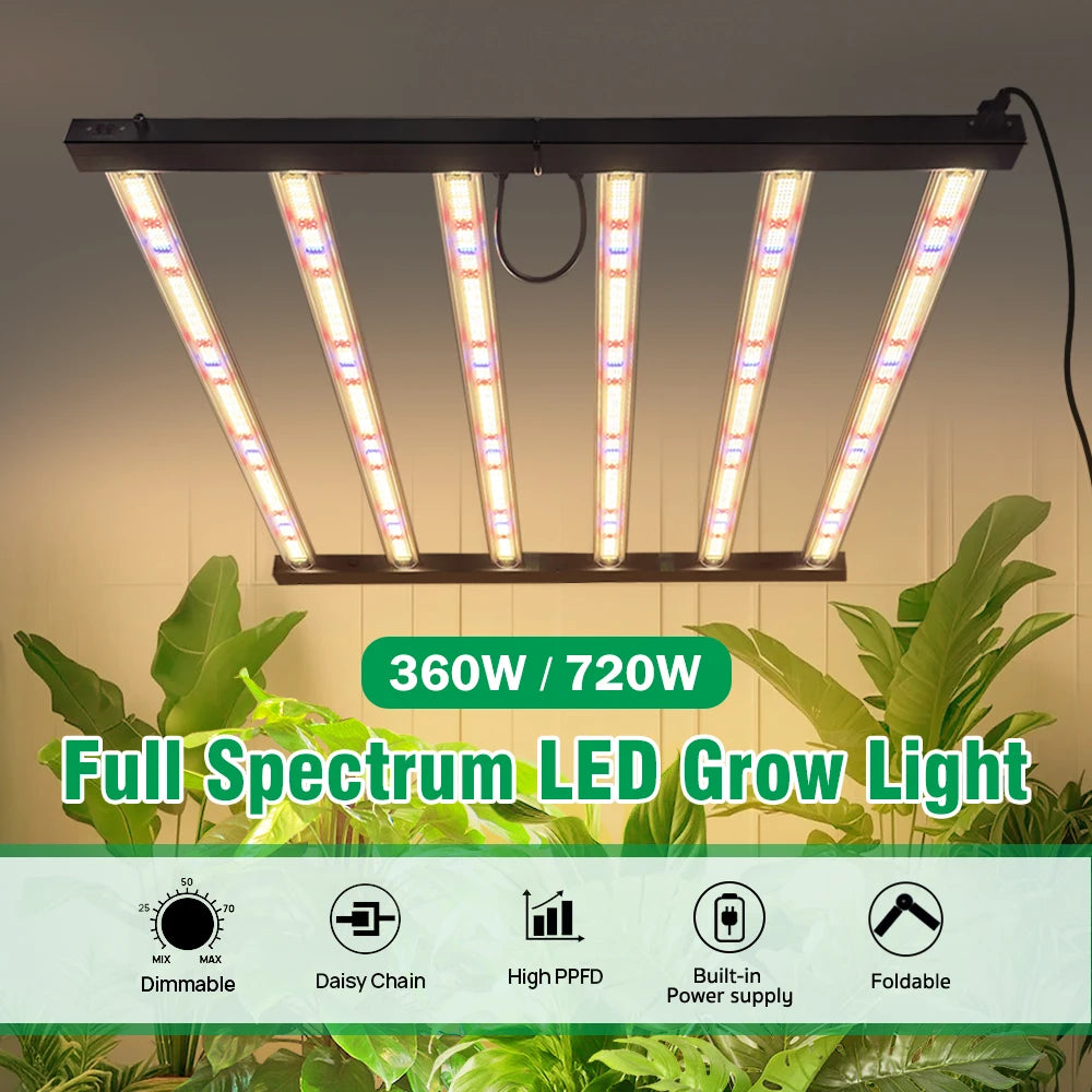 Full-Spectrum LED Grow Light - 360W & 720W - Indoor Greens