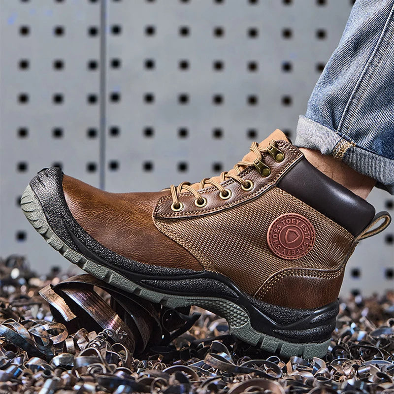 IRON GUARD - Men's Indestructible Work Safety Boots - Anti-Smash, Anti-Puncture, Non-Slip