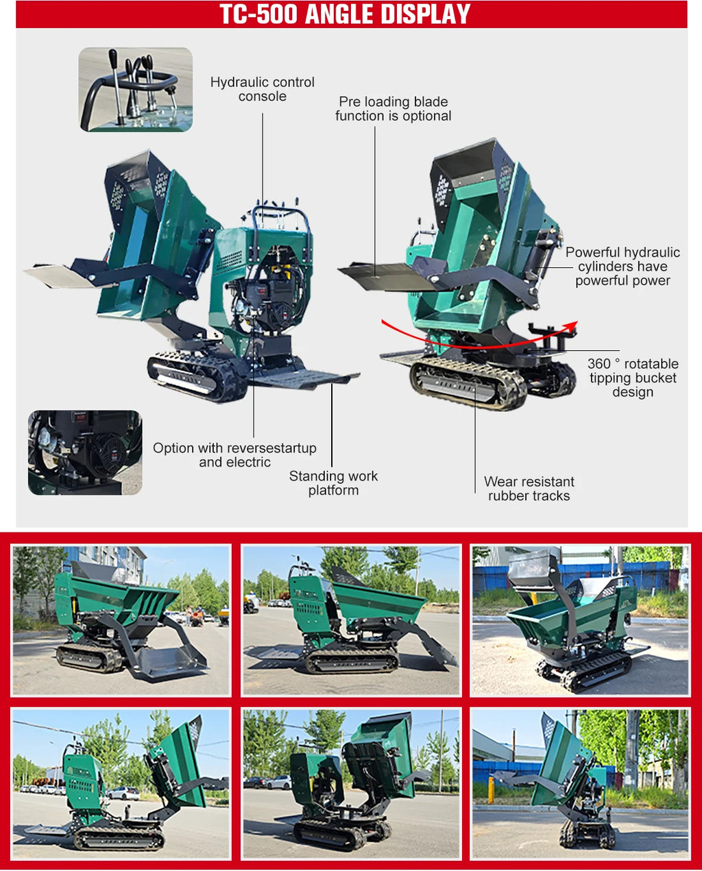 Mini Crawler Dumper - Remote Control - Heavy Duty