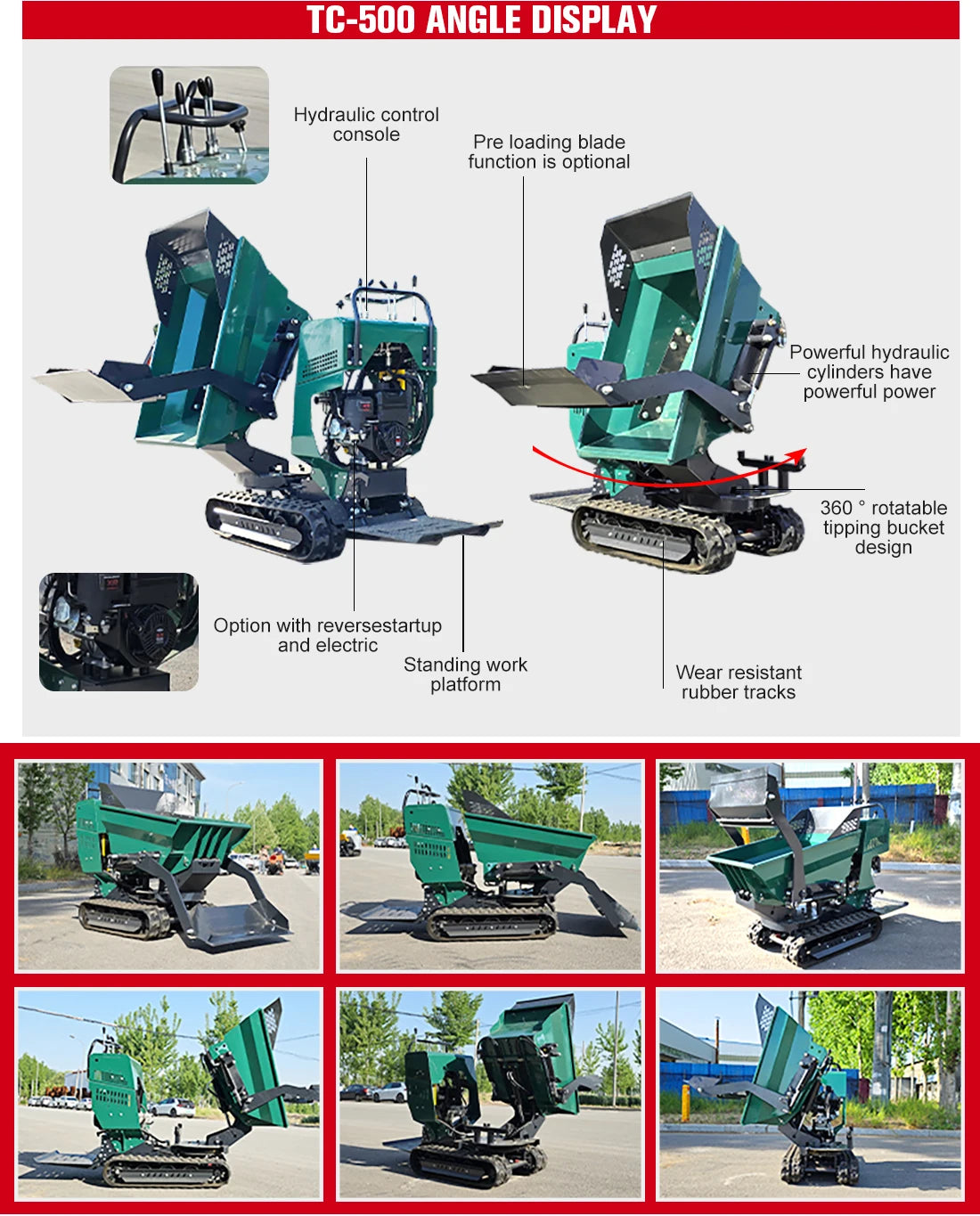 Mini Crawler Dumper - Remote Control - Heavy Duty