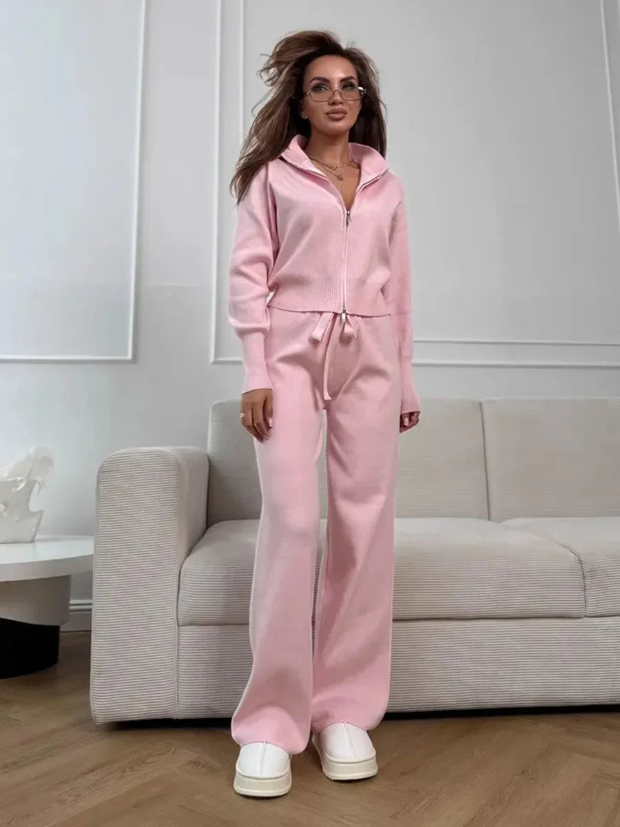 Knit Cardigan & Pants Set - Seven Colours - Everyday Harmony