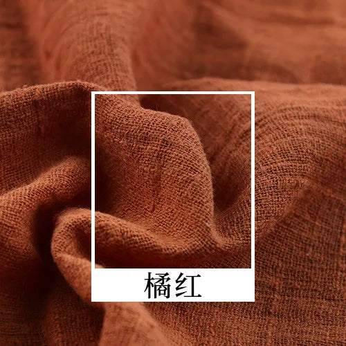 SLUB COTTON LINEN CREPE FABRIC - 135cm Wide, 26 Solid Colours - Everyday Sewing