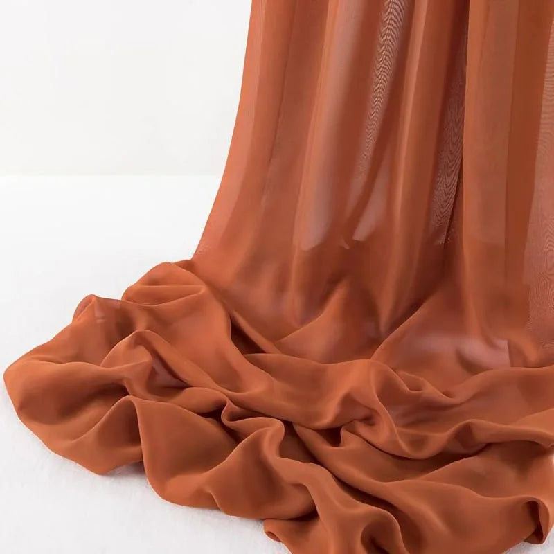 Solid Chiffon Fabric – 145cm Wide, 16 Colors