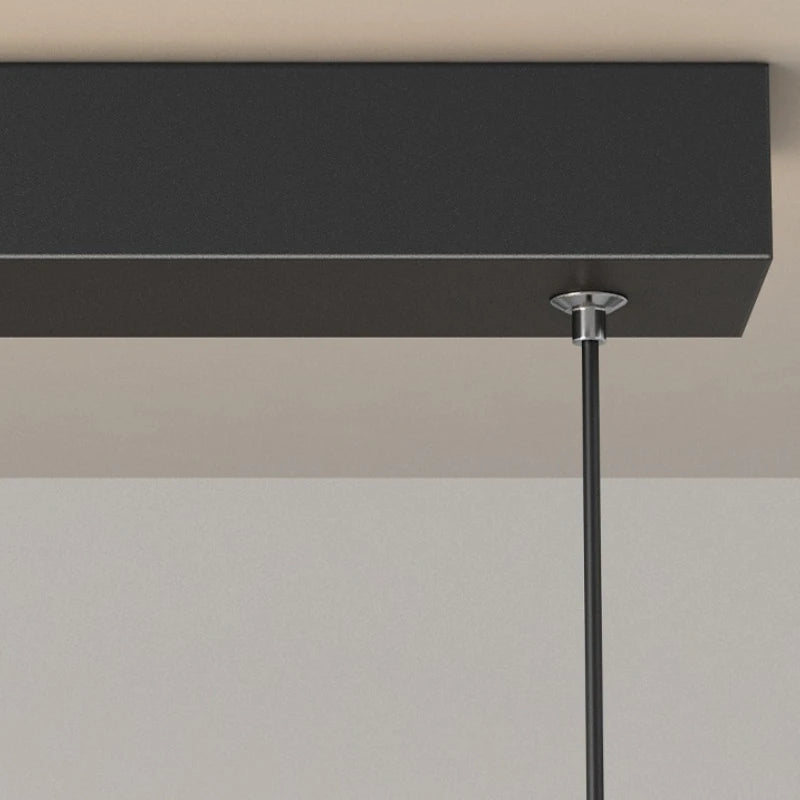 Linear Wavy Pendant Light – White/Black, 100/120cm