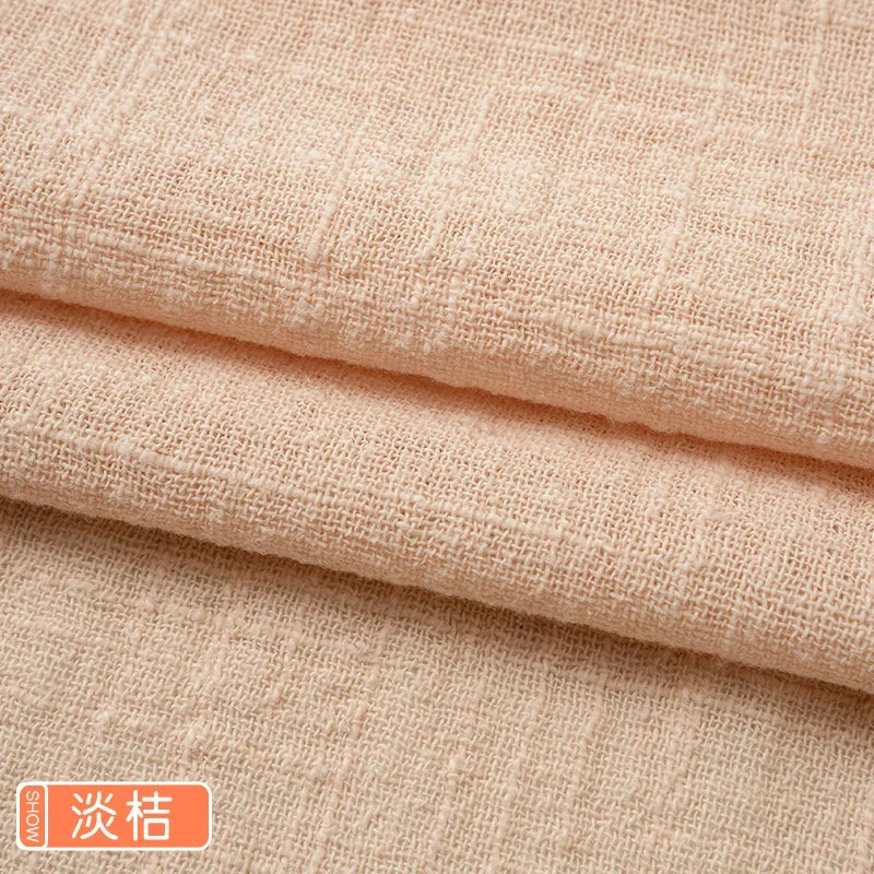 Soft Thin Linen Cotton Fabric Solid Color Organic Material Pure Natural Flax For Sewing Handmade Clothes Patchwork Fabric