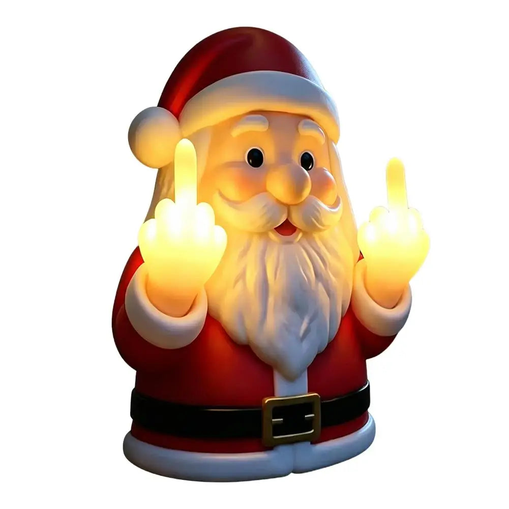 Cheeky Santa LED Ornament - Two Colours - Mischievous Glow