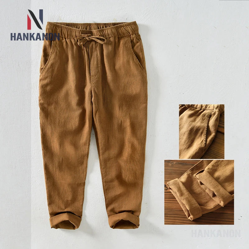 LINEN EASE - Men's Drawstring Linen Casual Pants - 7 Colors, M–4XL