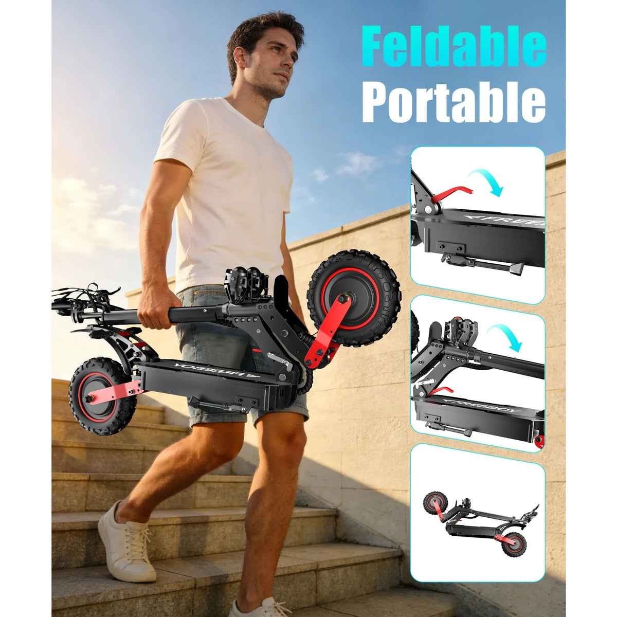 FREEBOY H6 ELECTRIC SCOOTER - Dual Motor, 48V - All-Terrain Power