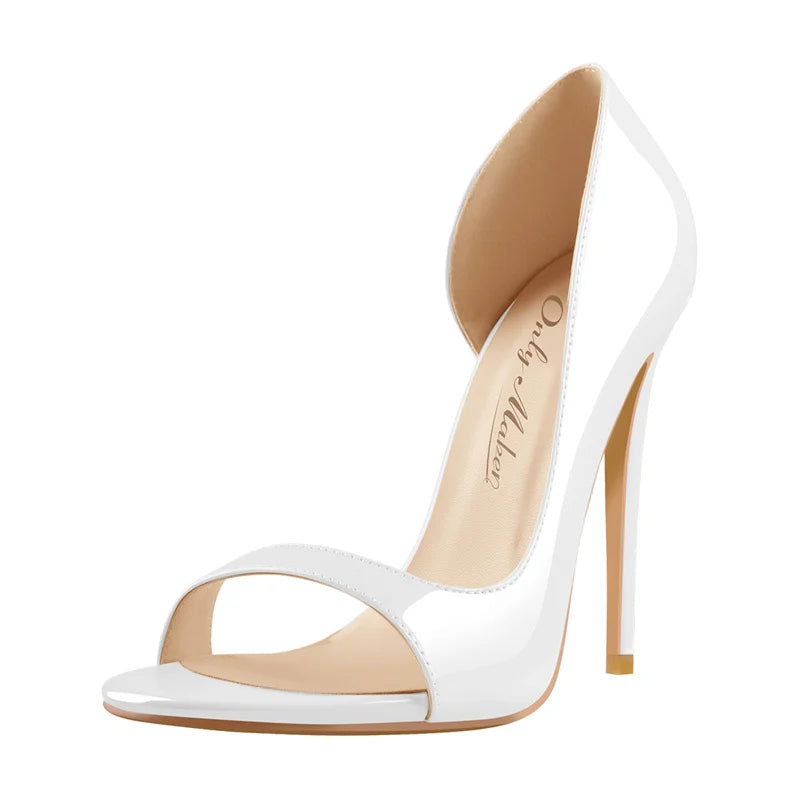 Onlymaker Women Open Toe Slip On Elastic Side Open Sandals Fashion Female Shoes Plus Size US5~US15 Fashion Sandals