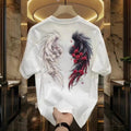 Men's Cotton T-shirts Black 5XL T Shirt for Men Casual Summer Wear Fashion Wing Hi Print White Tee Shirts Men Clothing