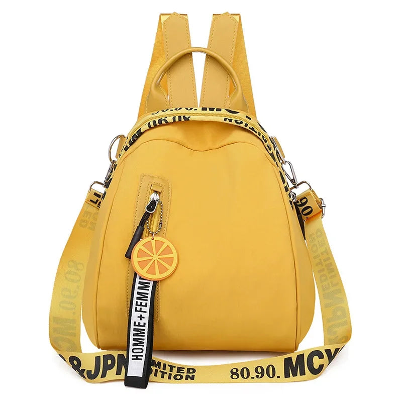 Women's Yellow Casual Multifunction Travel Backpack