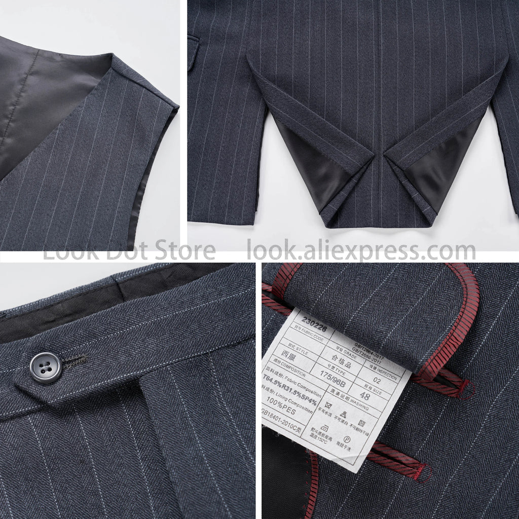 BROAD SHOULDERS - Men's 3D Tailored Italian Suit Set - 4 Colors, US XXS–3XL
