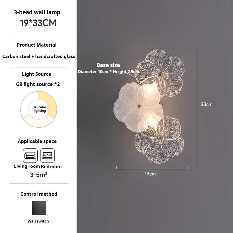 French Luxury Wall Lamp – Cream Style, Frosted Glass, 2 Sizes