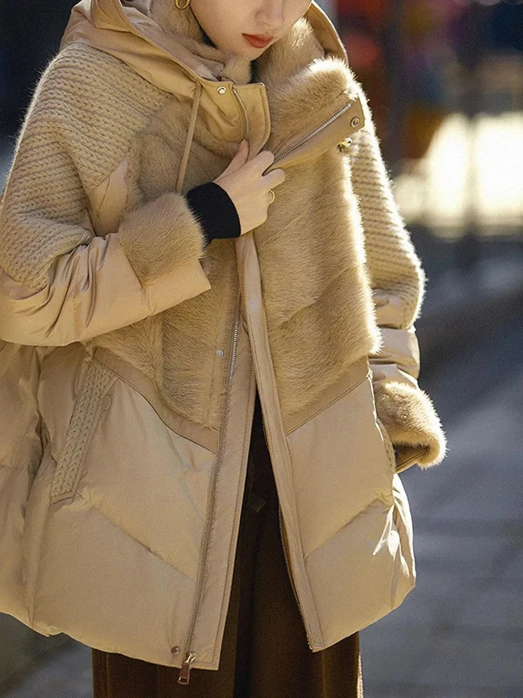 Fur Trim Padded Coat – Loose Cotton Winter Jacket