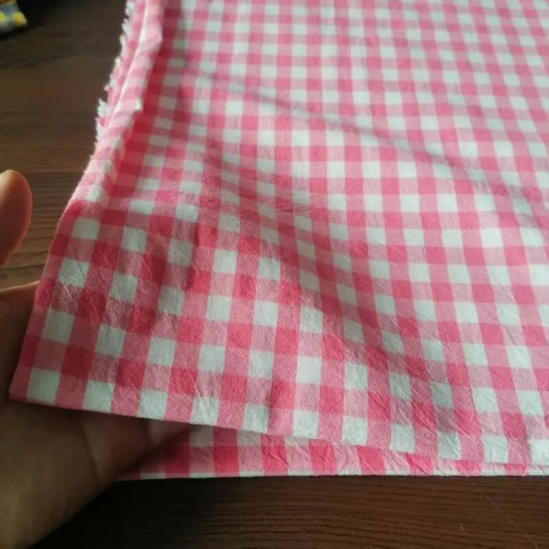 WASHED COTTON PLAID FABRIC - 100% Cotton, 270g/m - Soft Rooms